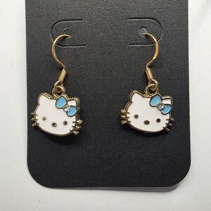 Hello Kitty Blue Bow Earrings Handmade Hypoallergenic BUNDLE to Save